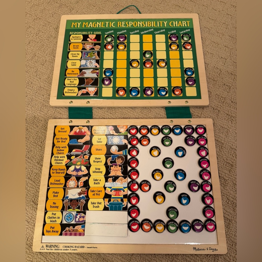 Magnetic Responsibility Chart - Melissa & Doug wooden, high quality design